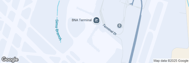Google Maps Nashville Airport (BNA), 1 Terminal Drive, Suite 405, Nashville, TN 37214-4112, United States of America